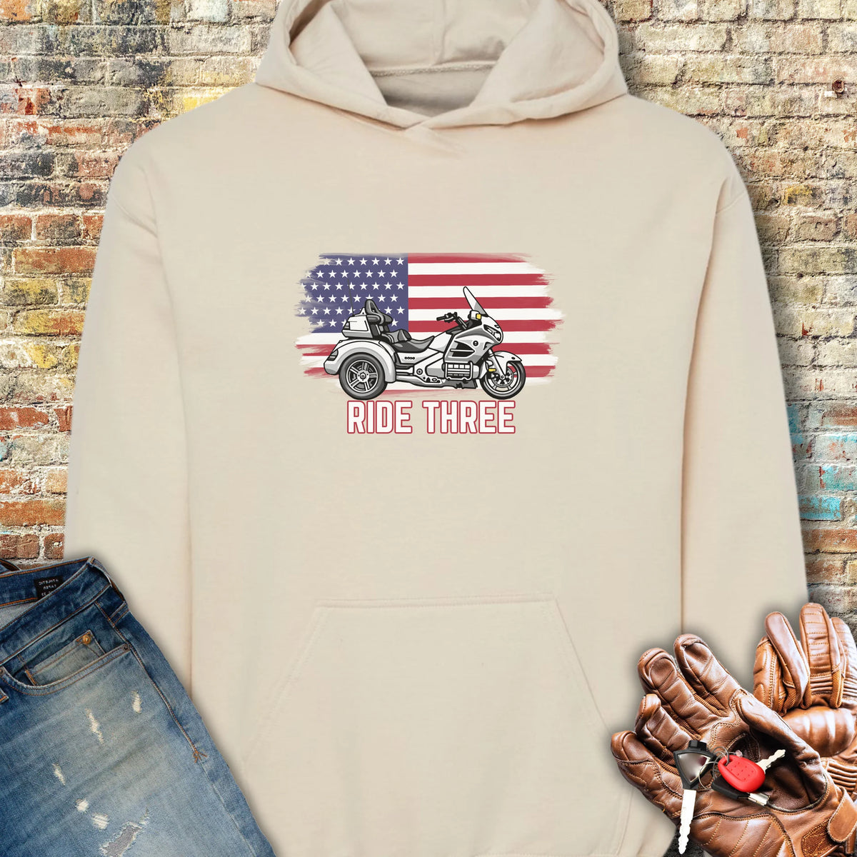 Ride Three Hoodie - Sand