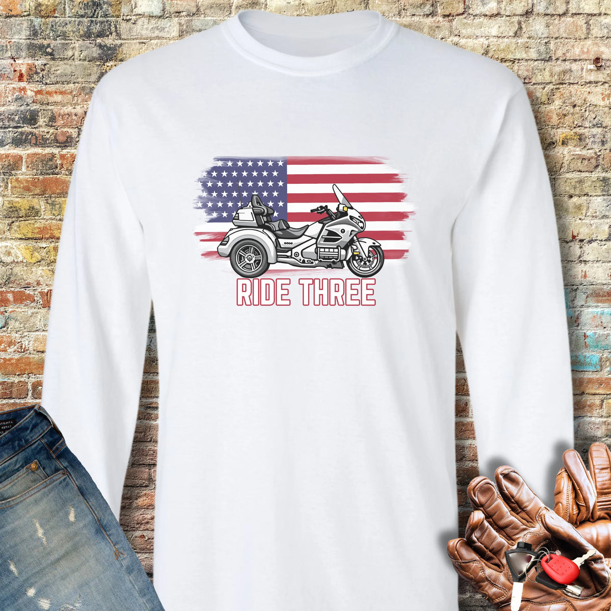 Ride Three Long Sleeve T-Shirt - White