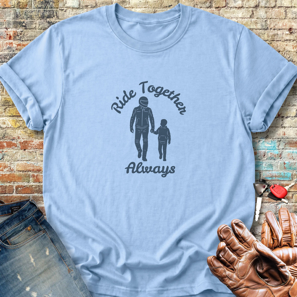Ride Together Classic T-Shirt - Light Blue