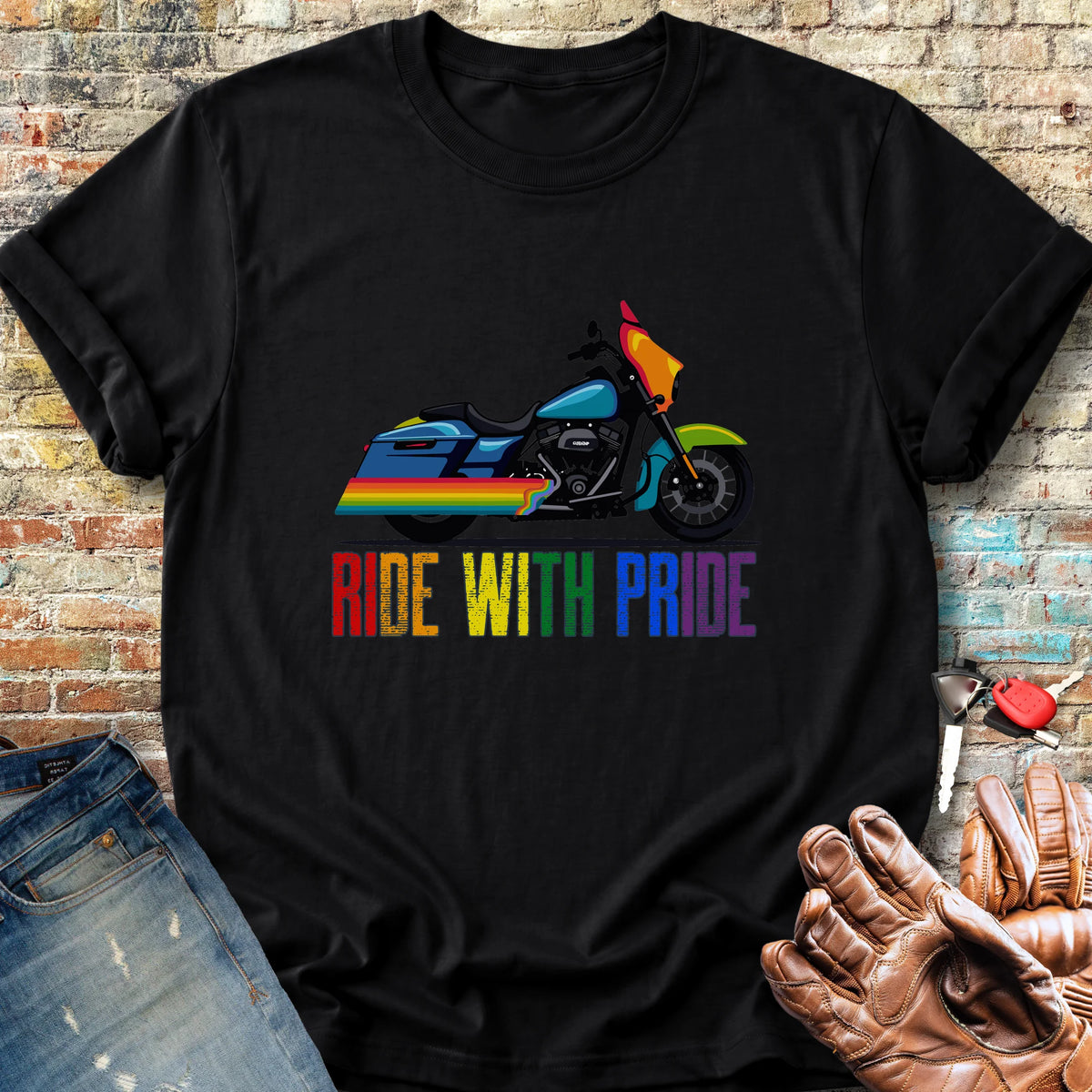 Ride With Pride Classic T-Shirt - Black