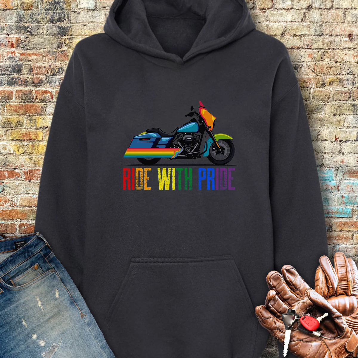 Ride With Pride Hoodie - Black