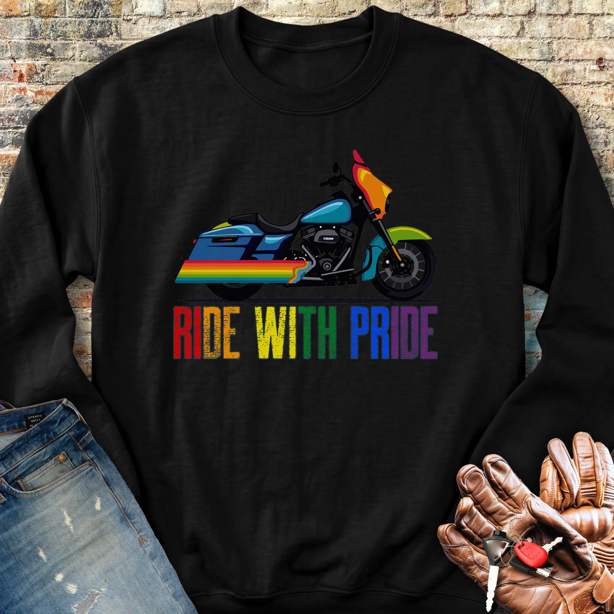 Ride With Pride Sweatshirt - Black