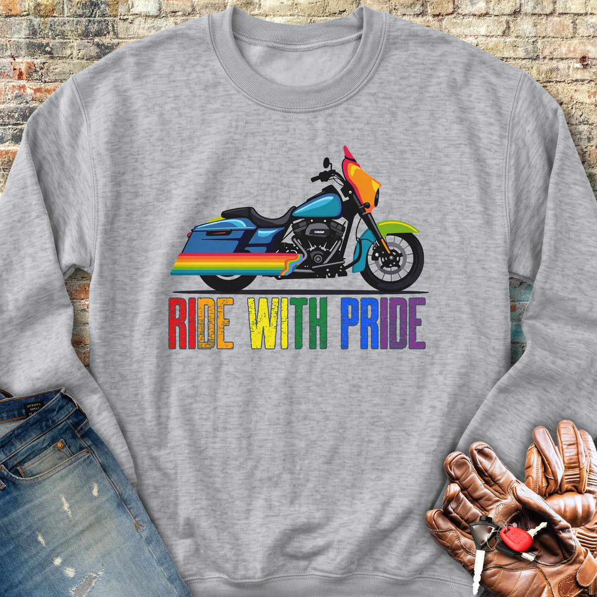 Ride With Pride Sweatshirt - Sport Grey