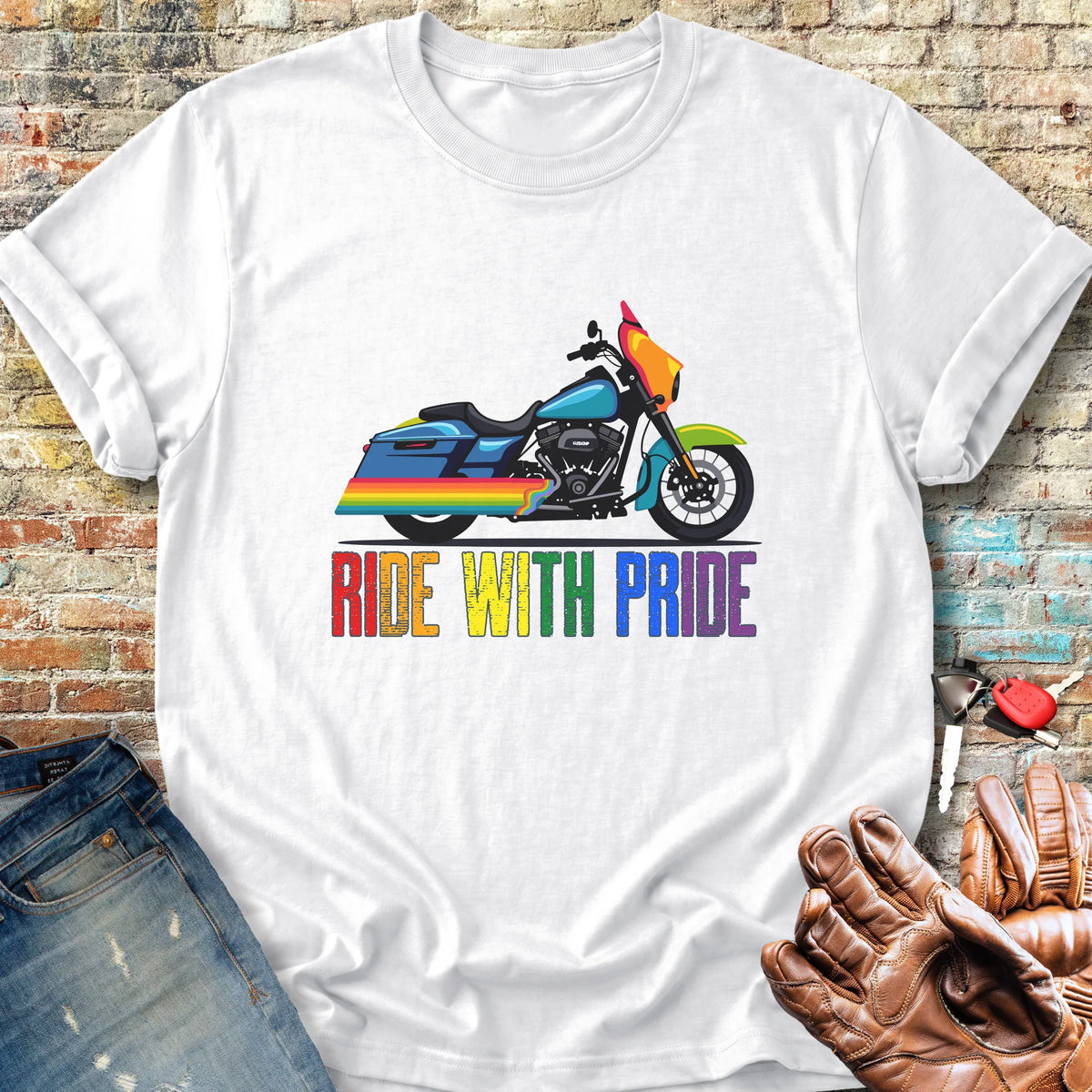 Ride With Pride Classic T-Shirt - White