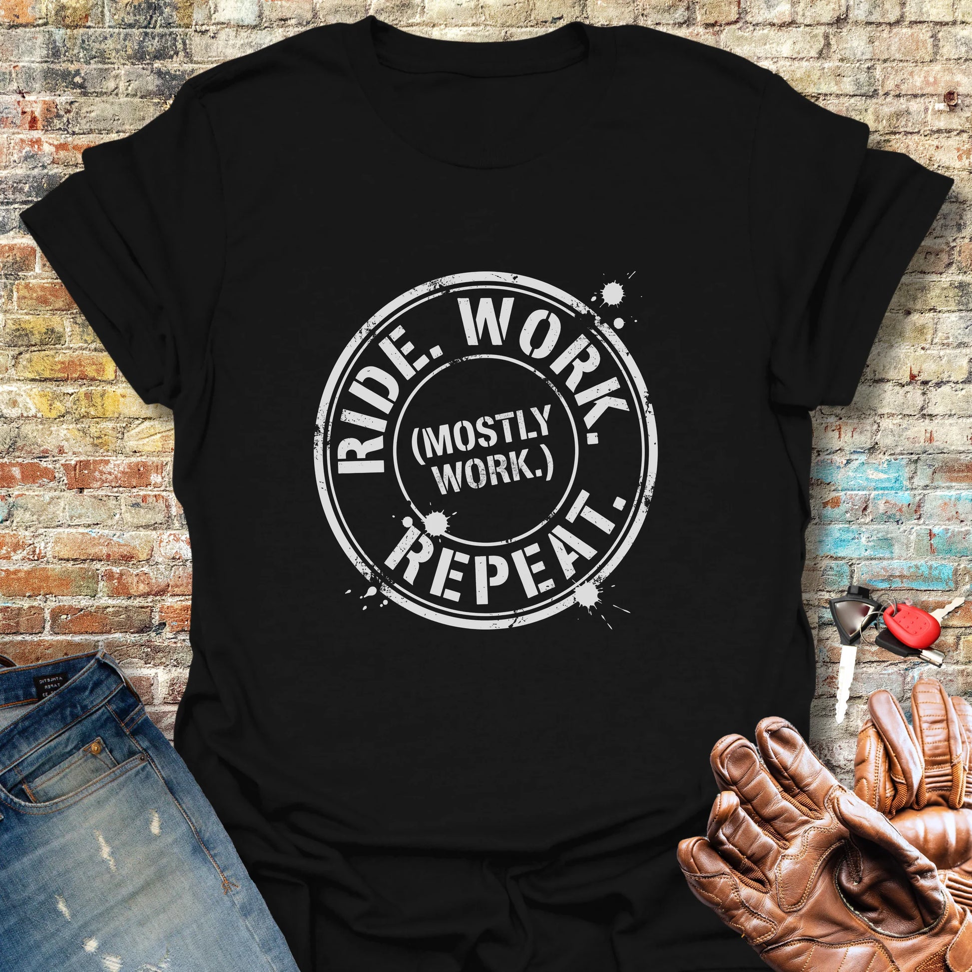 Ride Work Repeat T-Shirt - Black