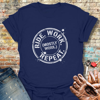 Ride Work Repeat - Navy