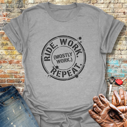 Ride Work Repeat - Sport Grey