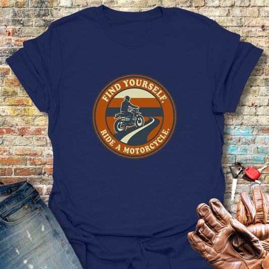 Ride a Motorcycle T-Shirt - Navy