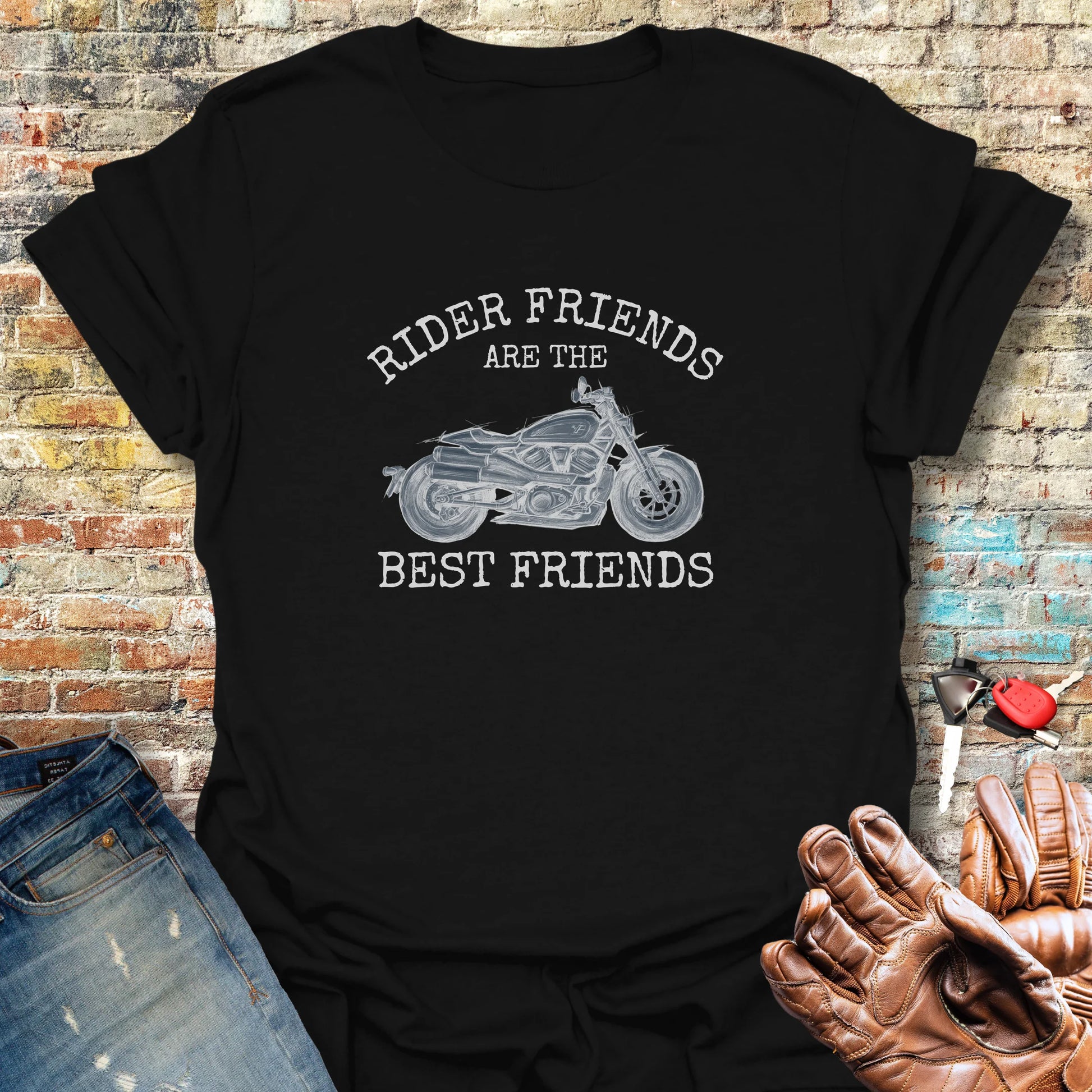 Rider Friends T-Shirt - Black