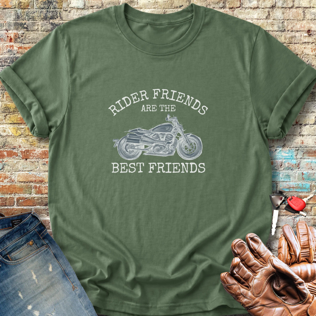 Rider Friends Classic T-Shirt - Military Green