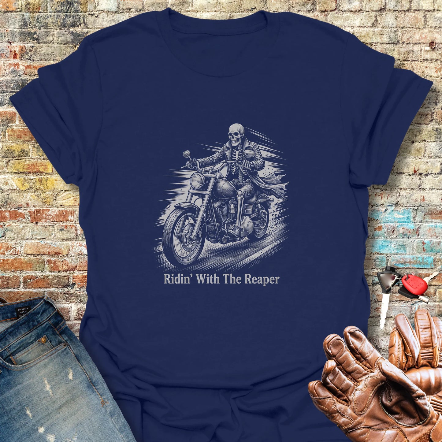Ridin' With The Reaper T-Shirt - Navy