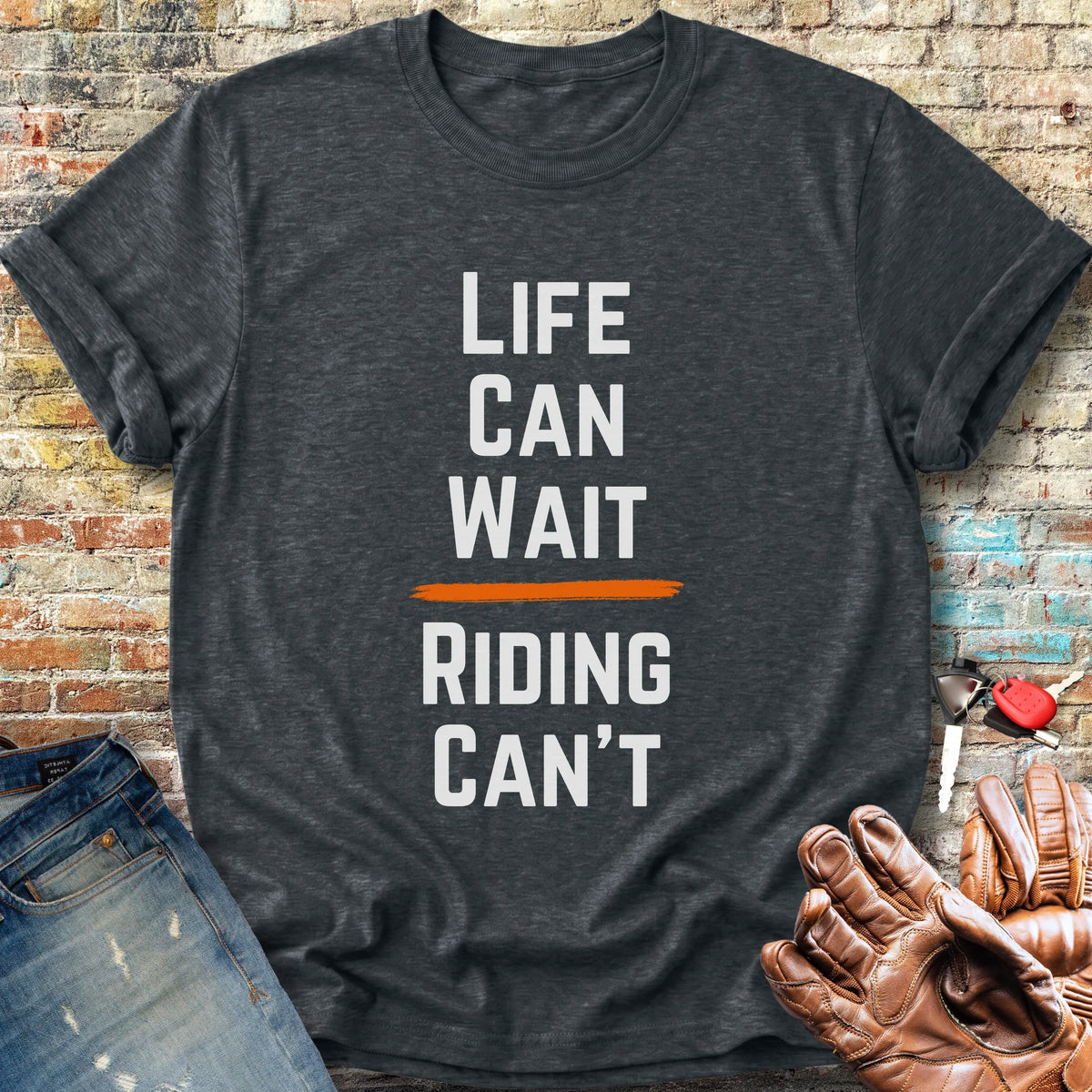 Riding Can't Classic T-Shirt - Dark Heather