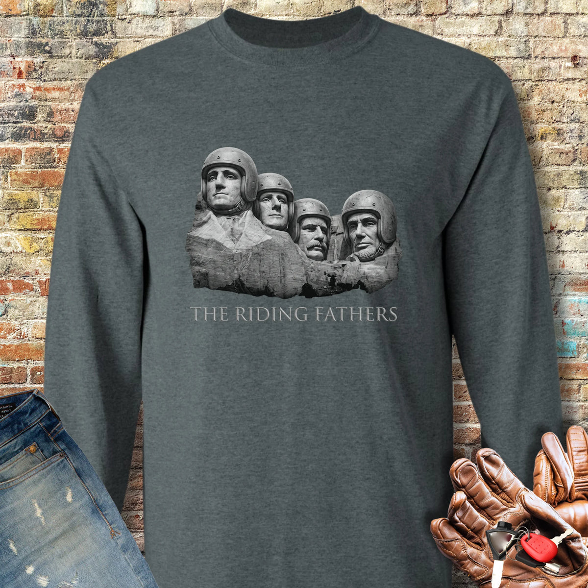 Riding Fathers Long Sleeve T-Shirt - Dark Heather