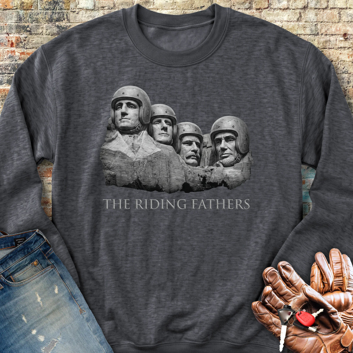 Riding Fathers Sweatshirt - Dark Heather