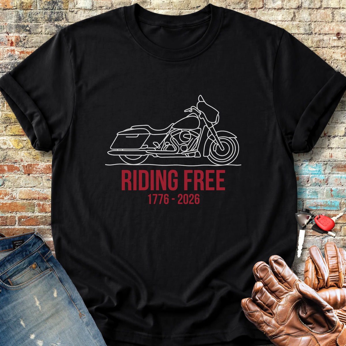 Riding Free 250th Classic T-Shirt - Black