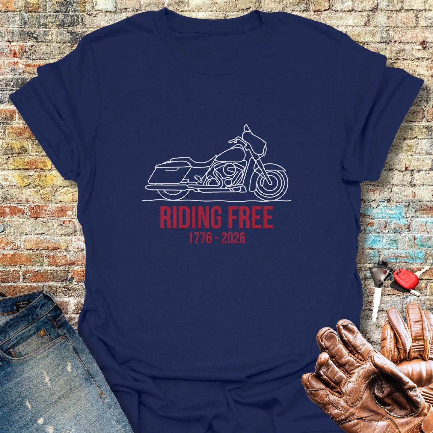 Riding Free 250th T-Shirt - Navy