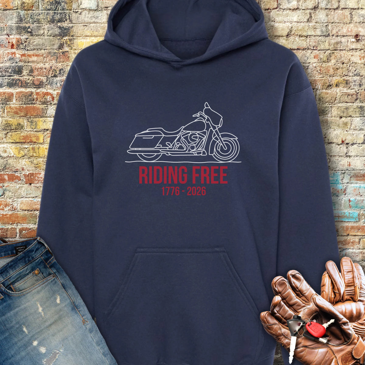 Riding Free 250th Hoodie - Navy
