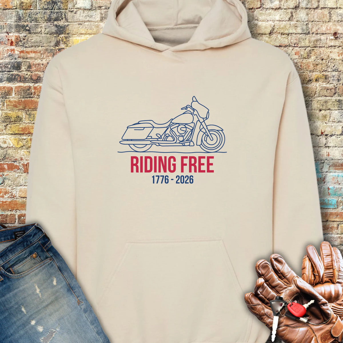Riding Free 250th Hoodie - Sand