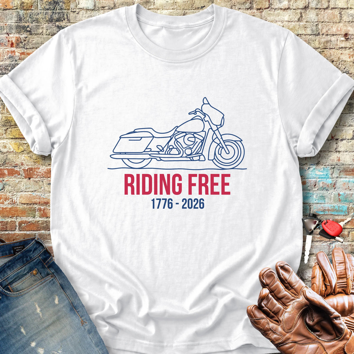 Riding Free 250th Classic T-Shirt - White