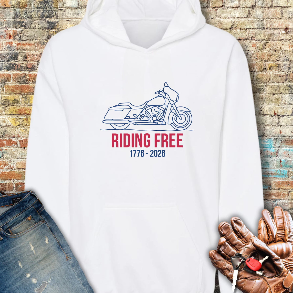 Riding Free 250th Hoodie - White