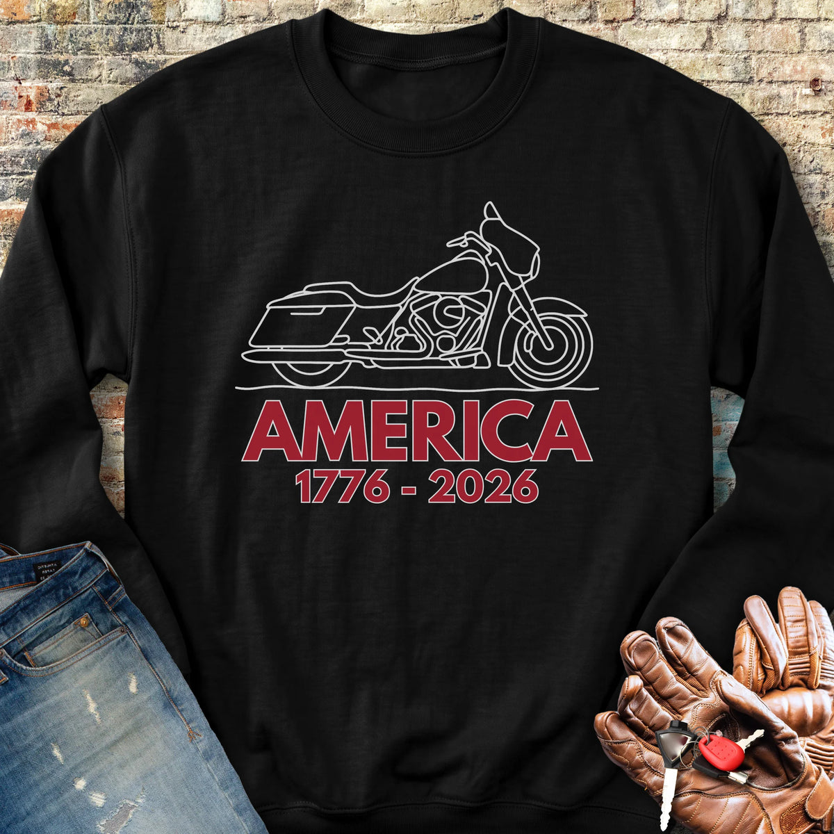 Riding Free America 250 Sweatshirt - Black