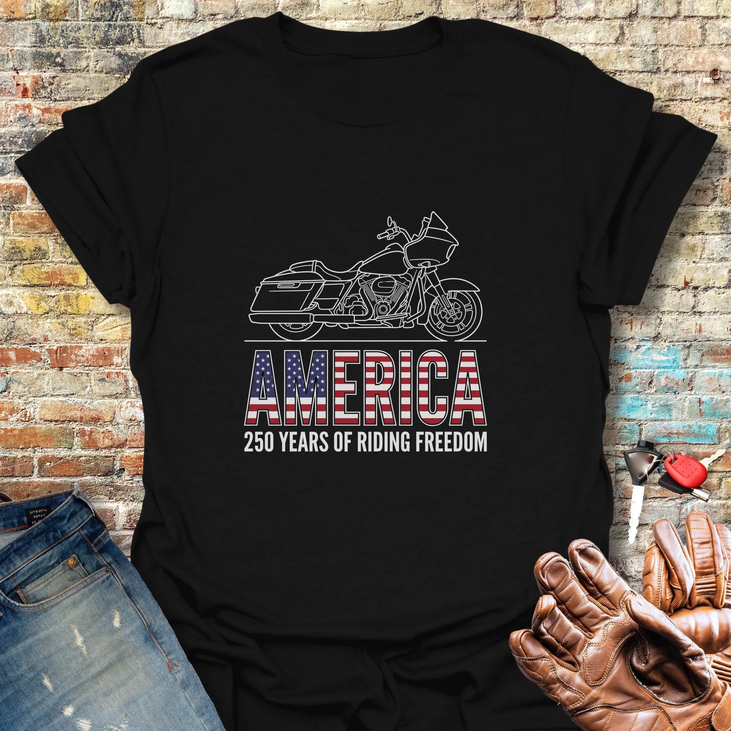 Riding Freedom 250 T-Shirt - Black
