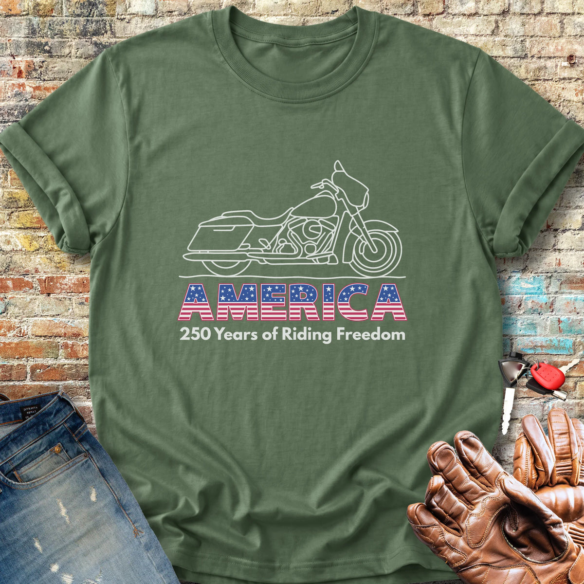 Riding Freedom 250 Classic T-Shirt - Military Green