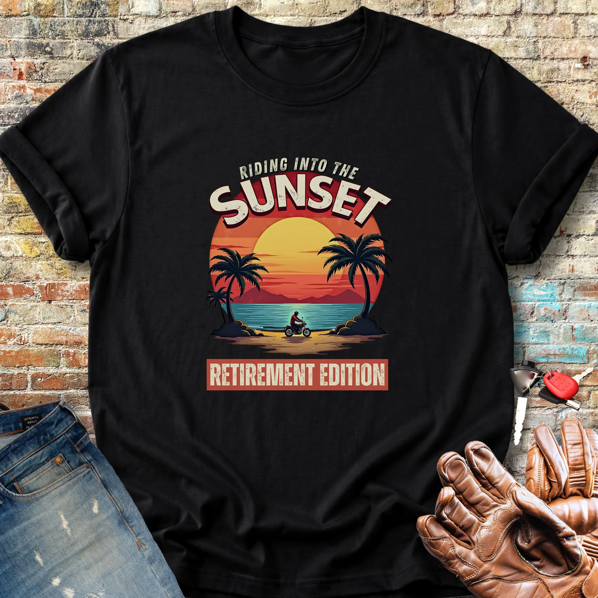 Riding Into The Sunset Classic T-Shirt - Black