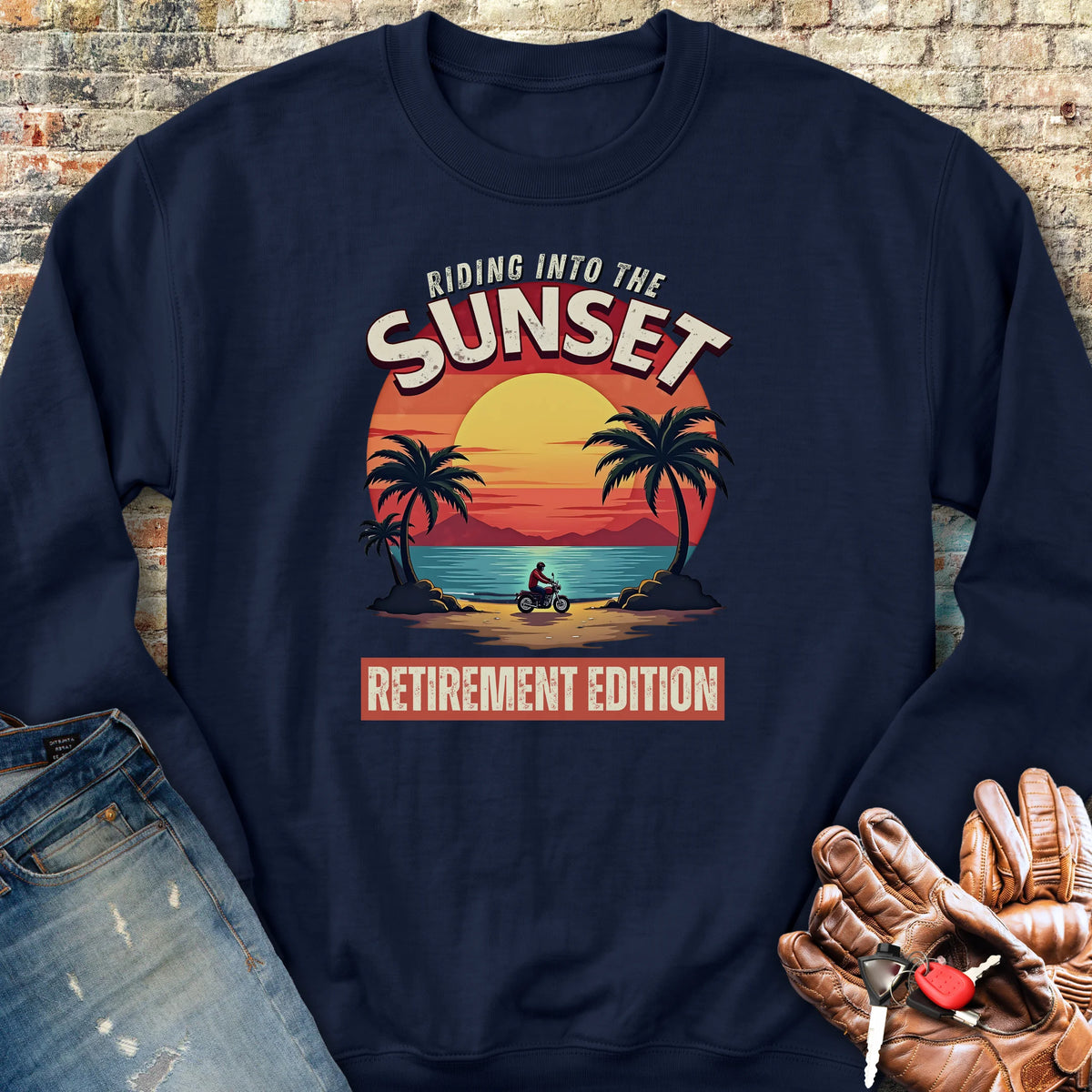 Riding Into The Sunset Sweatshirt - Navy
