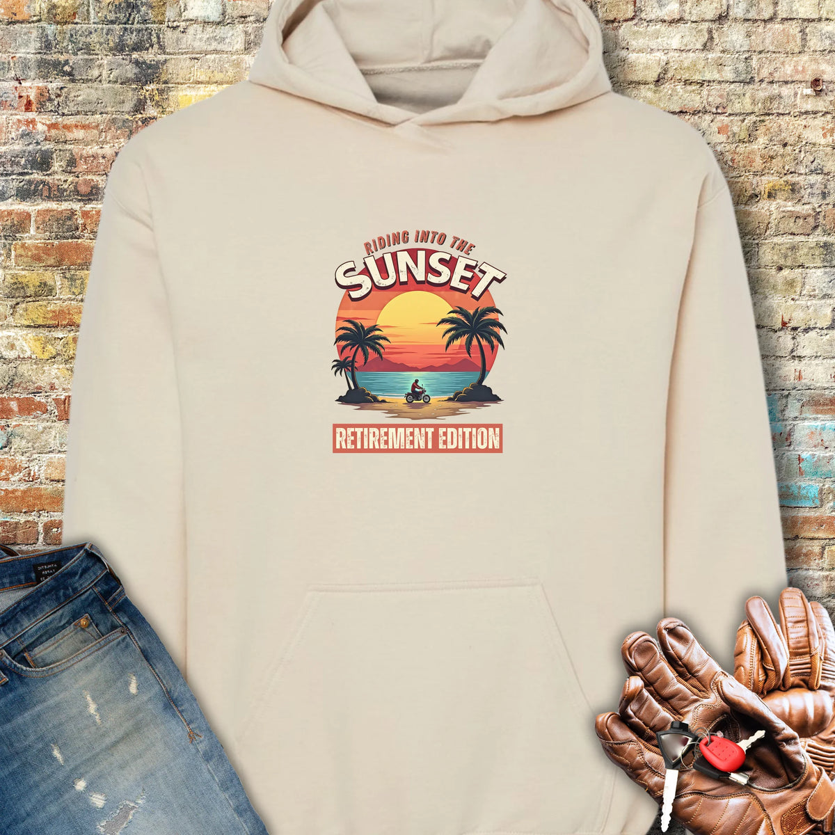 Riding Into The Sunset Hoodie - Sand