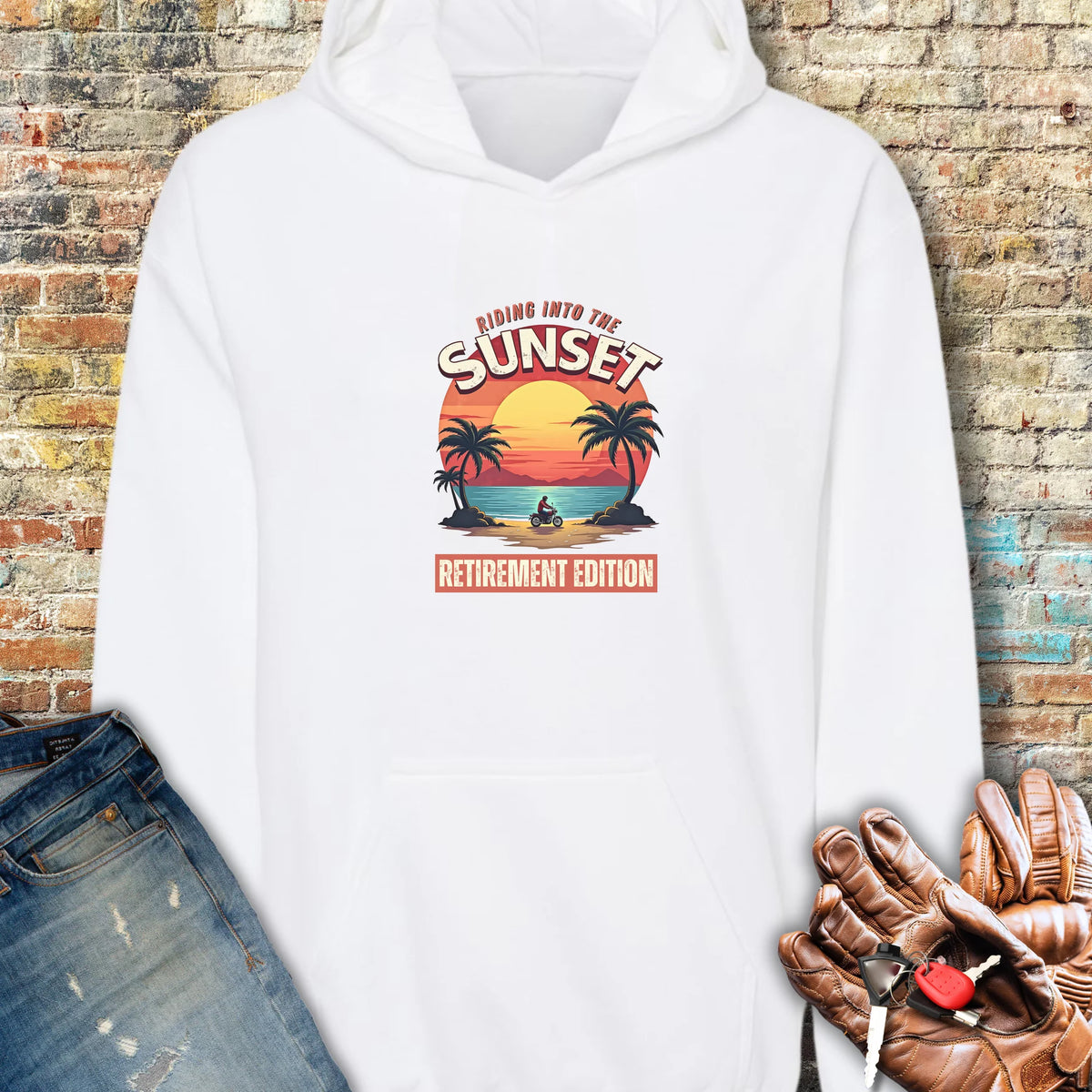 Riding Into The Sunset Hoodie - White