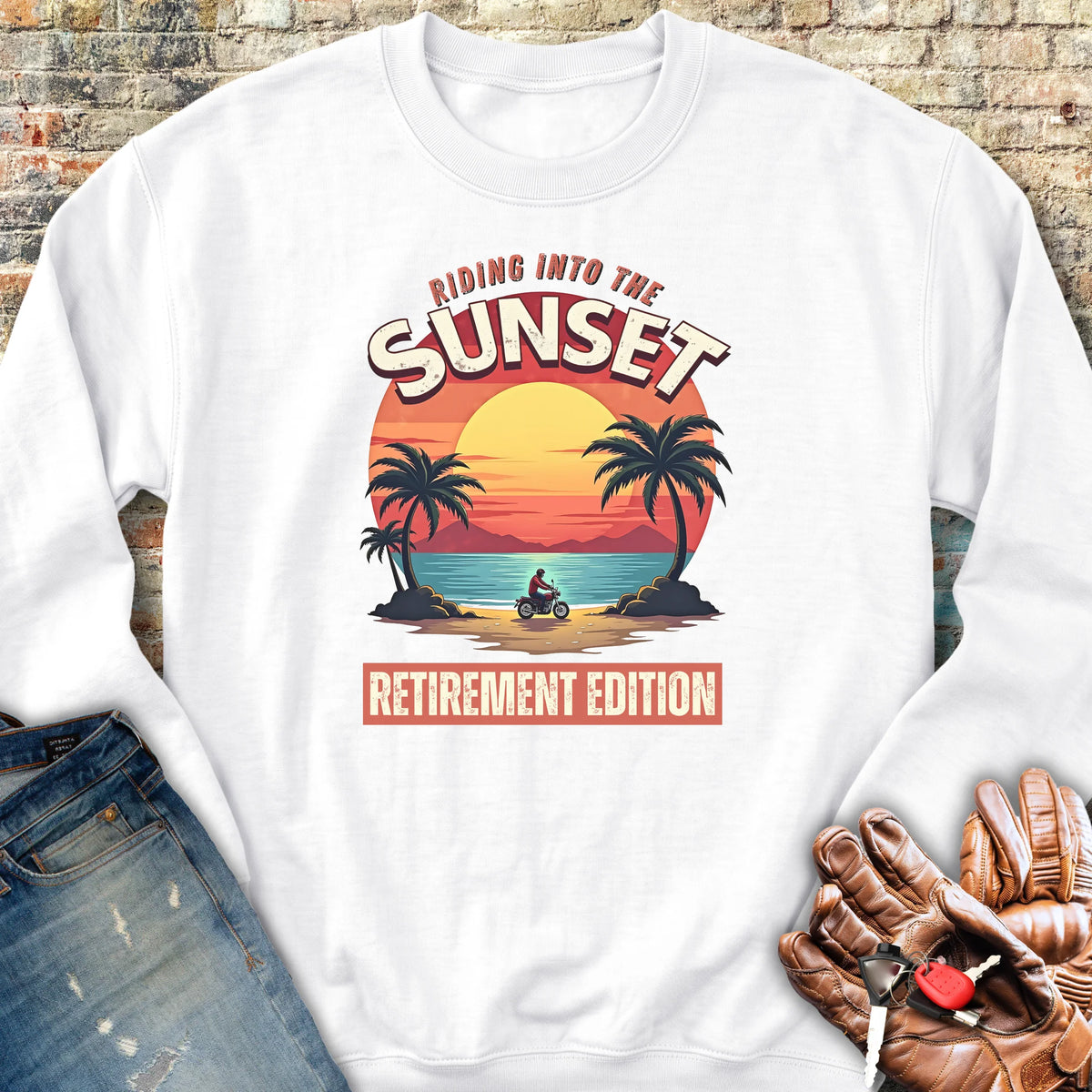 Riding Into The Sunset Sweatshirt - White