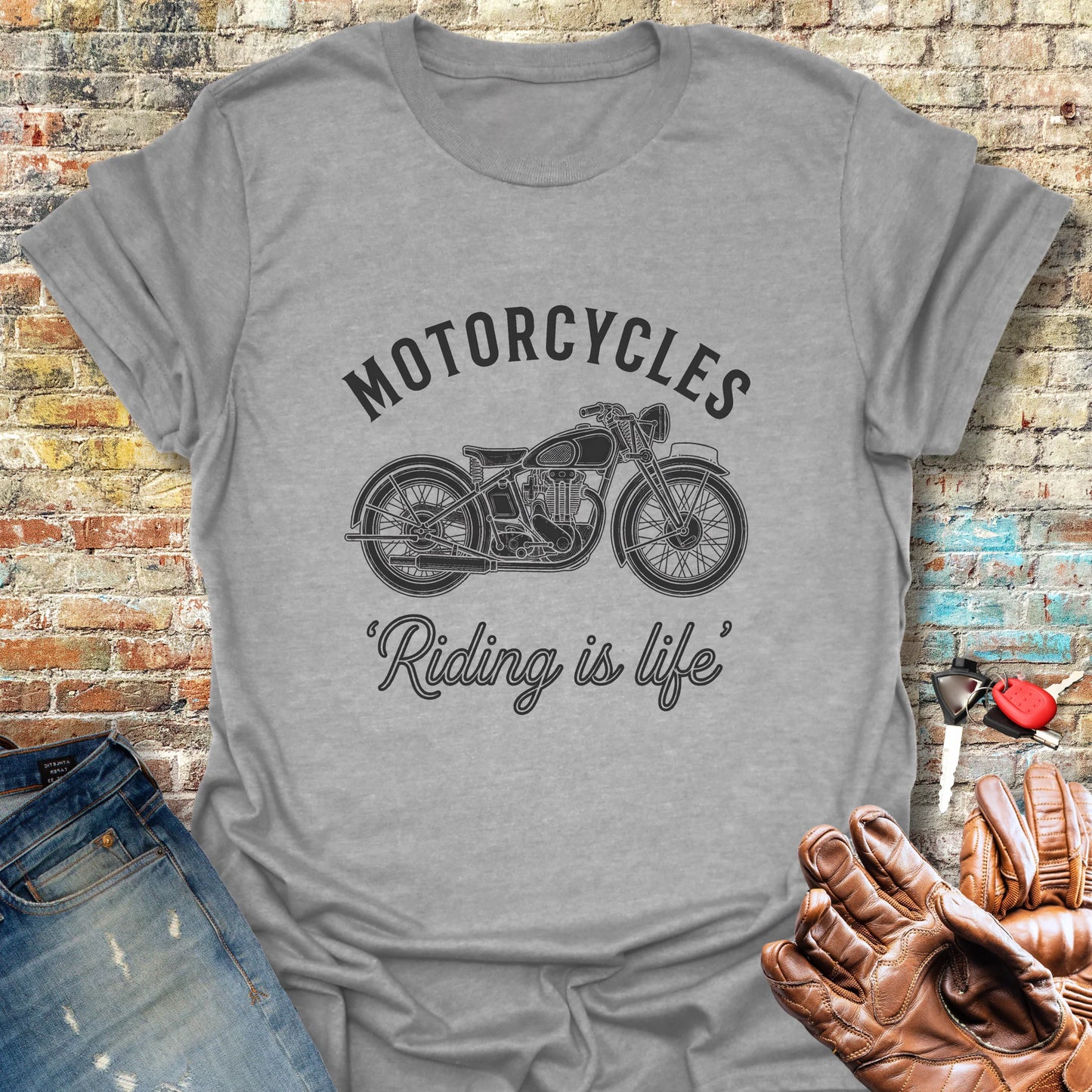 Riding Is Life T-Shirt - Sport Grey