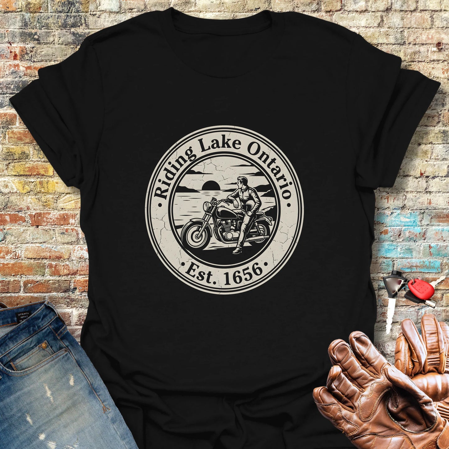 Riding Lake Ontario T-Shirt - Black
