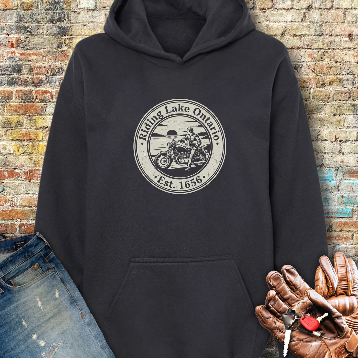 Riding Lake Ontario Hoodie - Black