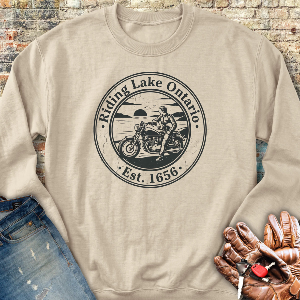 Riding Lake Ontario Sweatshirt - Sand