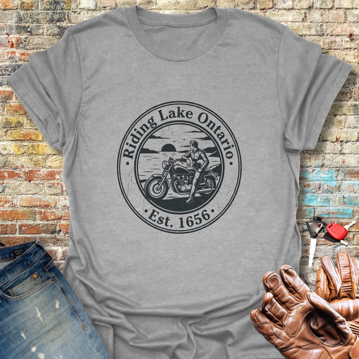 Riding Lake Ontario T-Shirt - Sport Grey