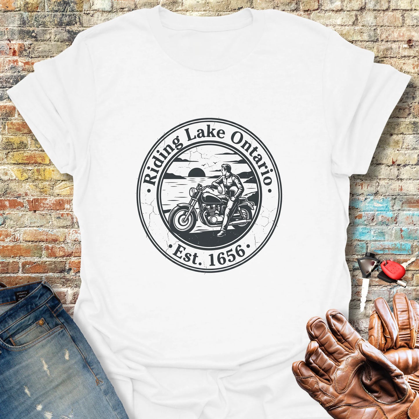 Riding Lake Ontario T-Shirt - White