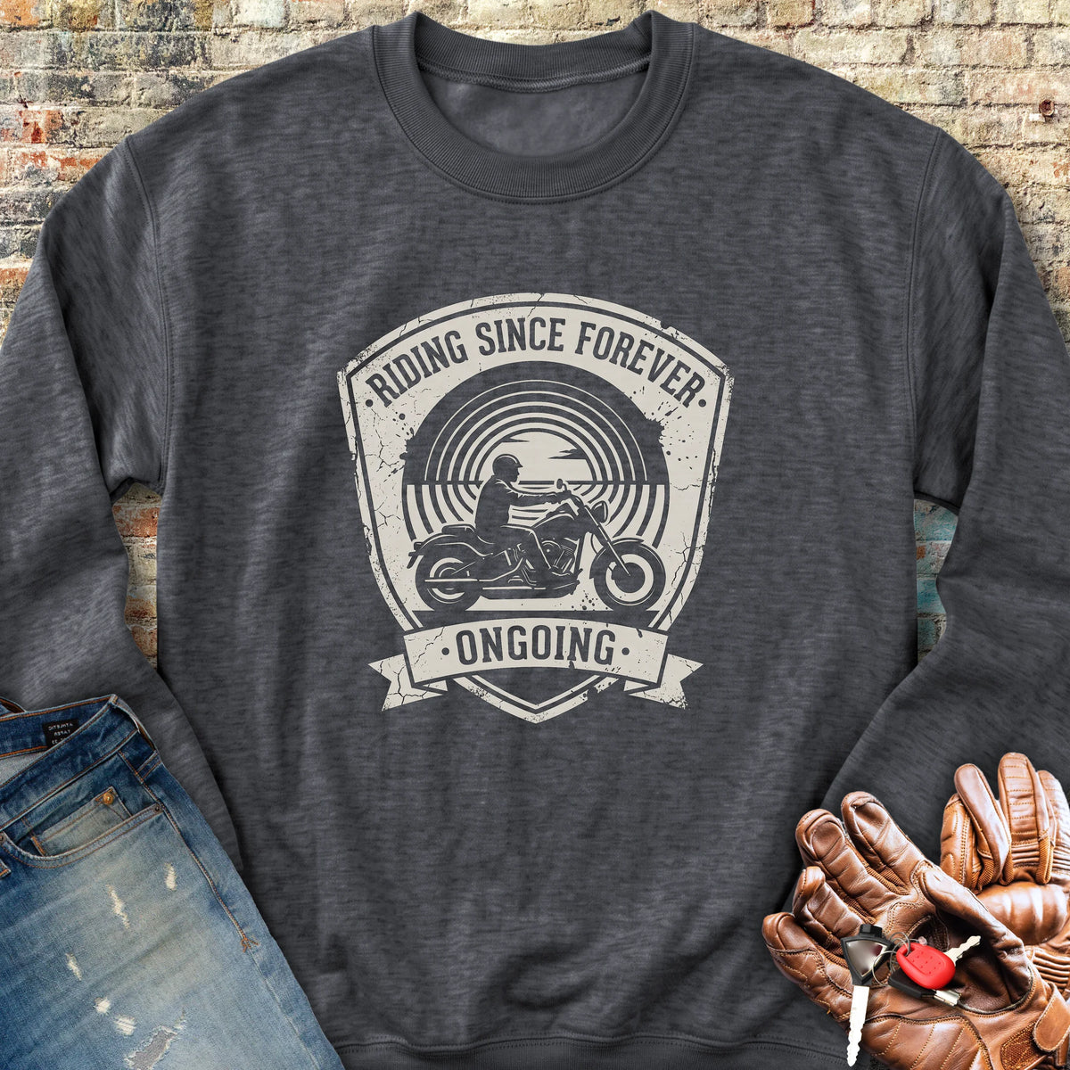 Riding Since Forever Sweatshirt - Dark Heather