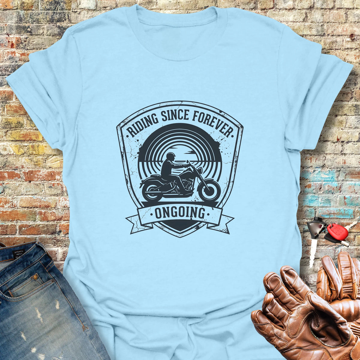 Riding Since Forever Softstyle T-Shirt - Light Blue