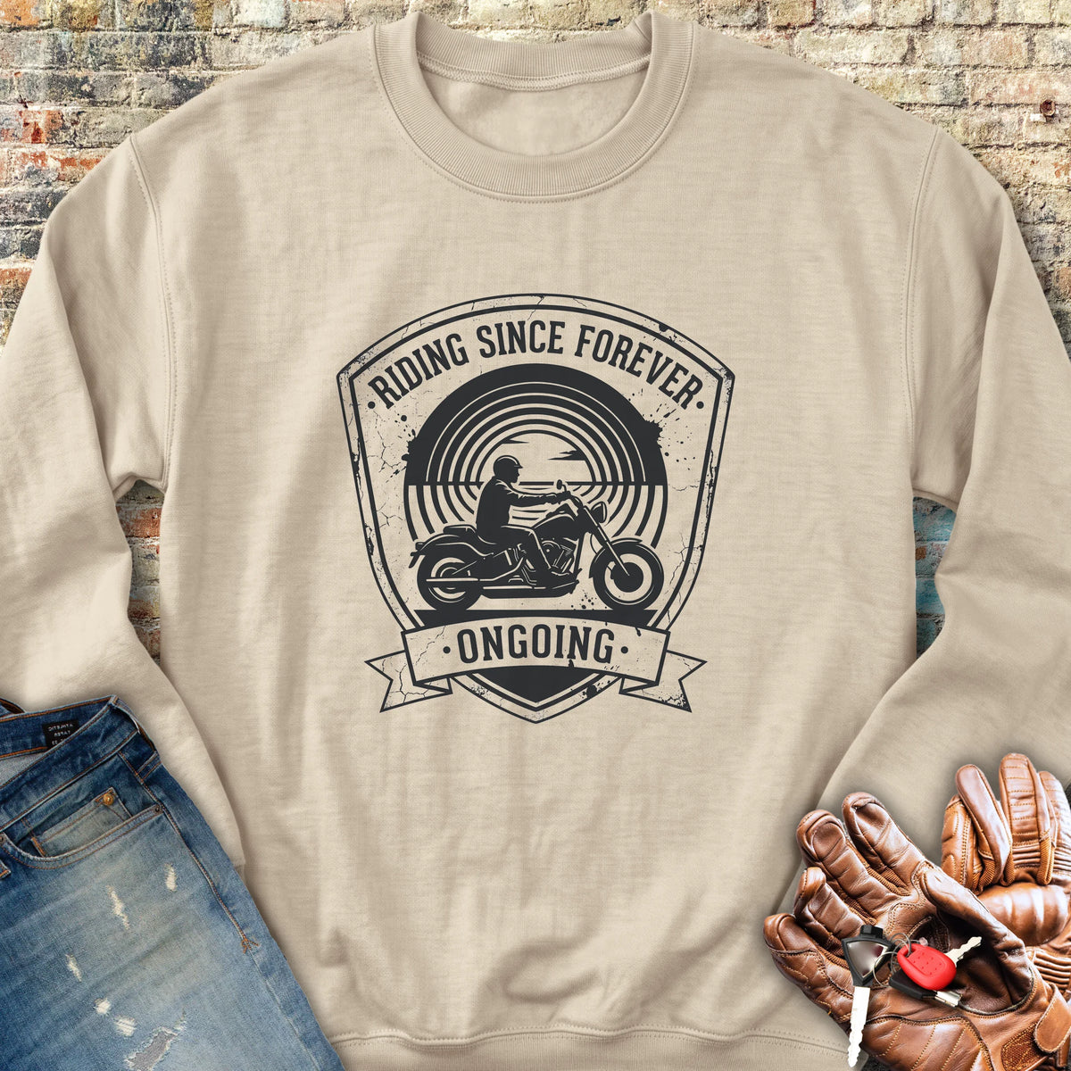 Riding Since Forever Sweatshirt - Sand