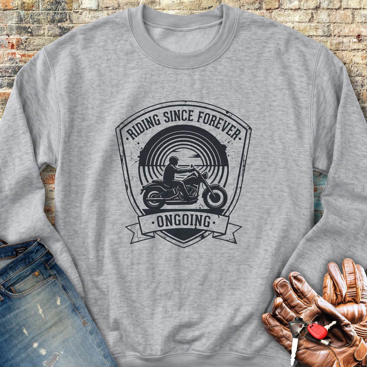 Riding Since Forever Sweatshirt - Sport Grey