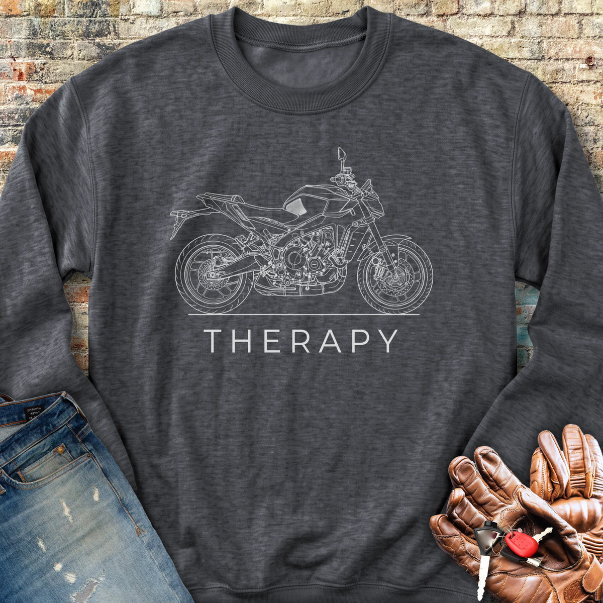 Riding Therapy Sweatshirt - Dark Heather
