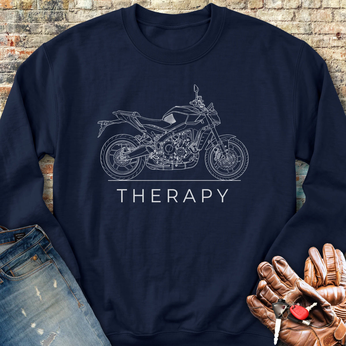Riding Therapy Sweatshirt - Navy