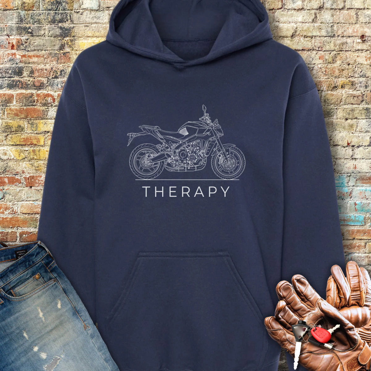Riding Therapy Hoodie - Navy