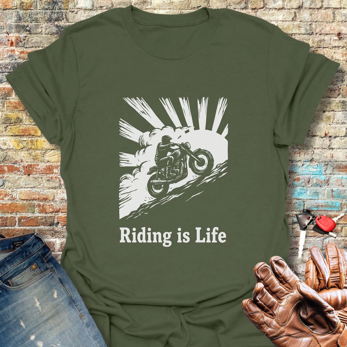 Rising Ridge Softstyle T-Shirt - Military Green