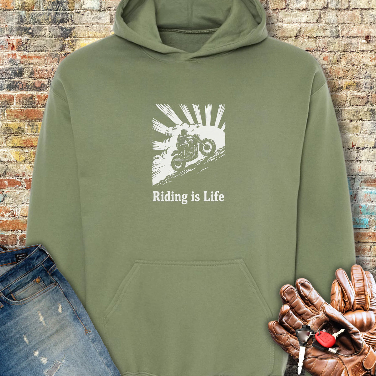 Rising Ridge Hoodie - Military Green