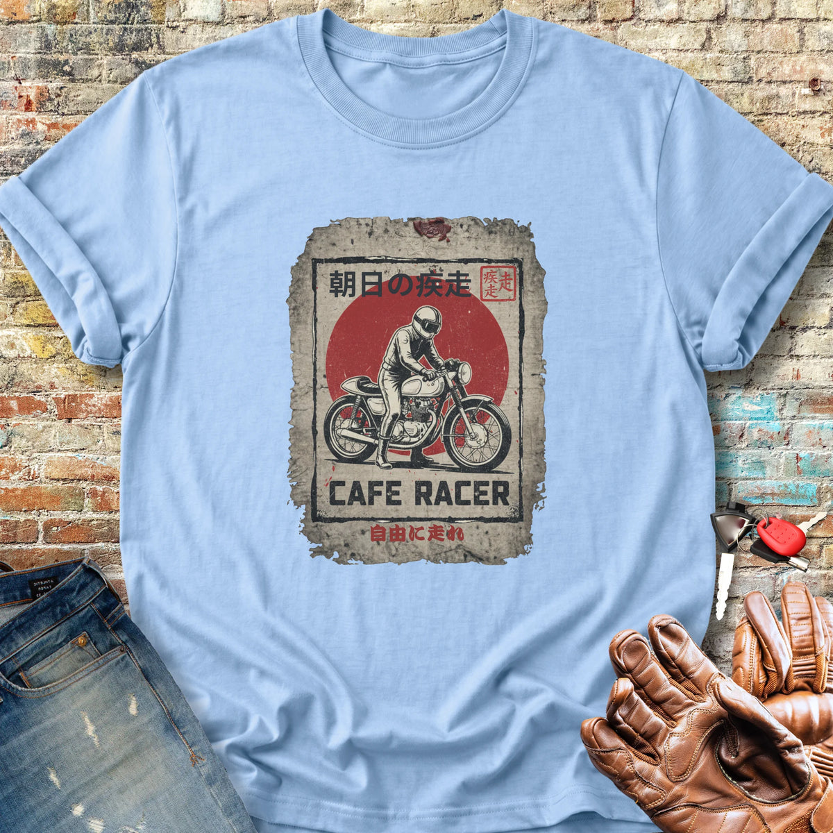 Rising Sun Racer Classic T-Shirt - Light Blue