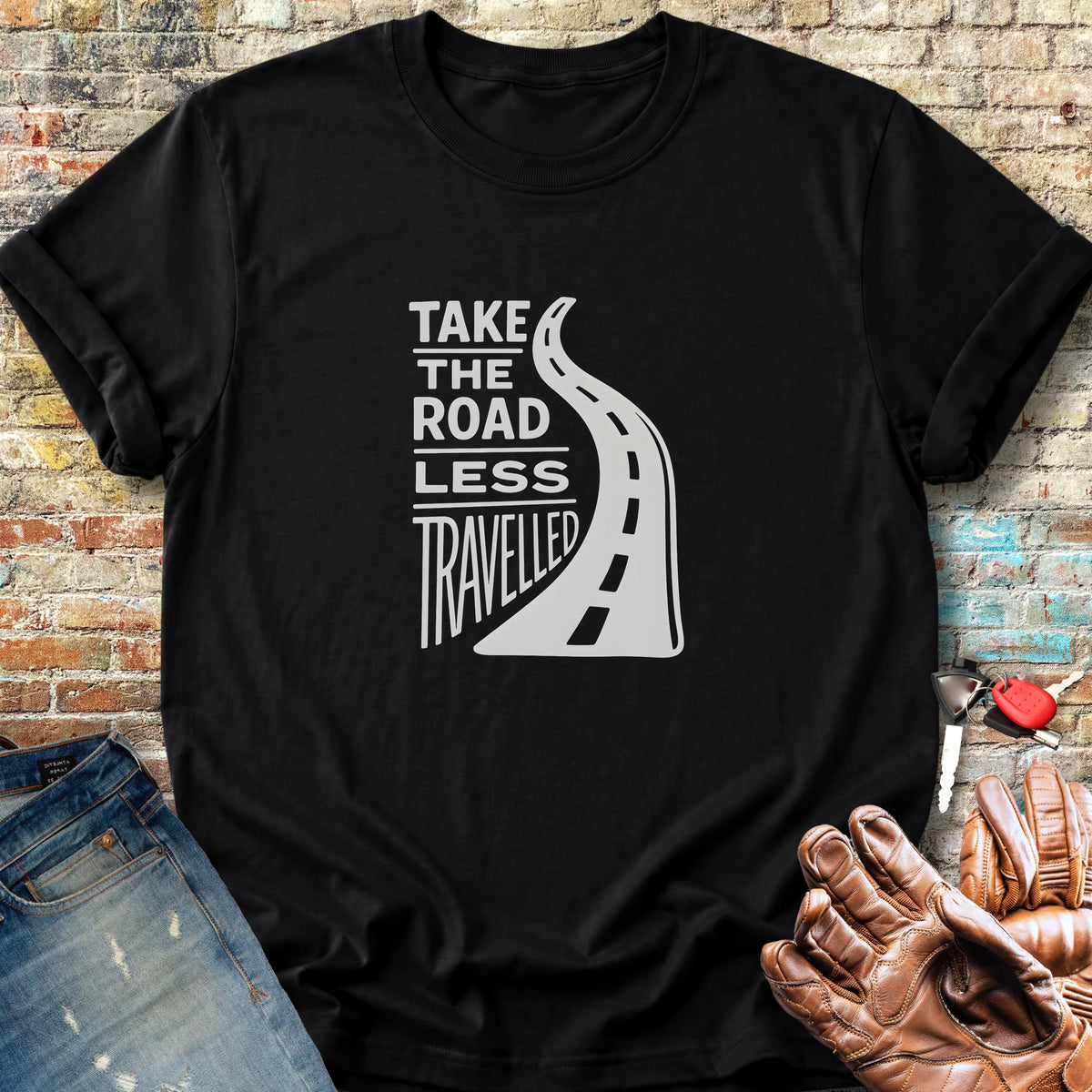 Road Less Travelled Classic T-Shirt - Black
