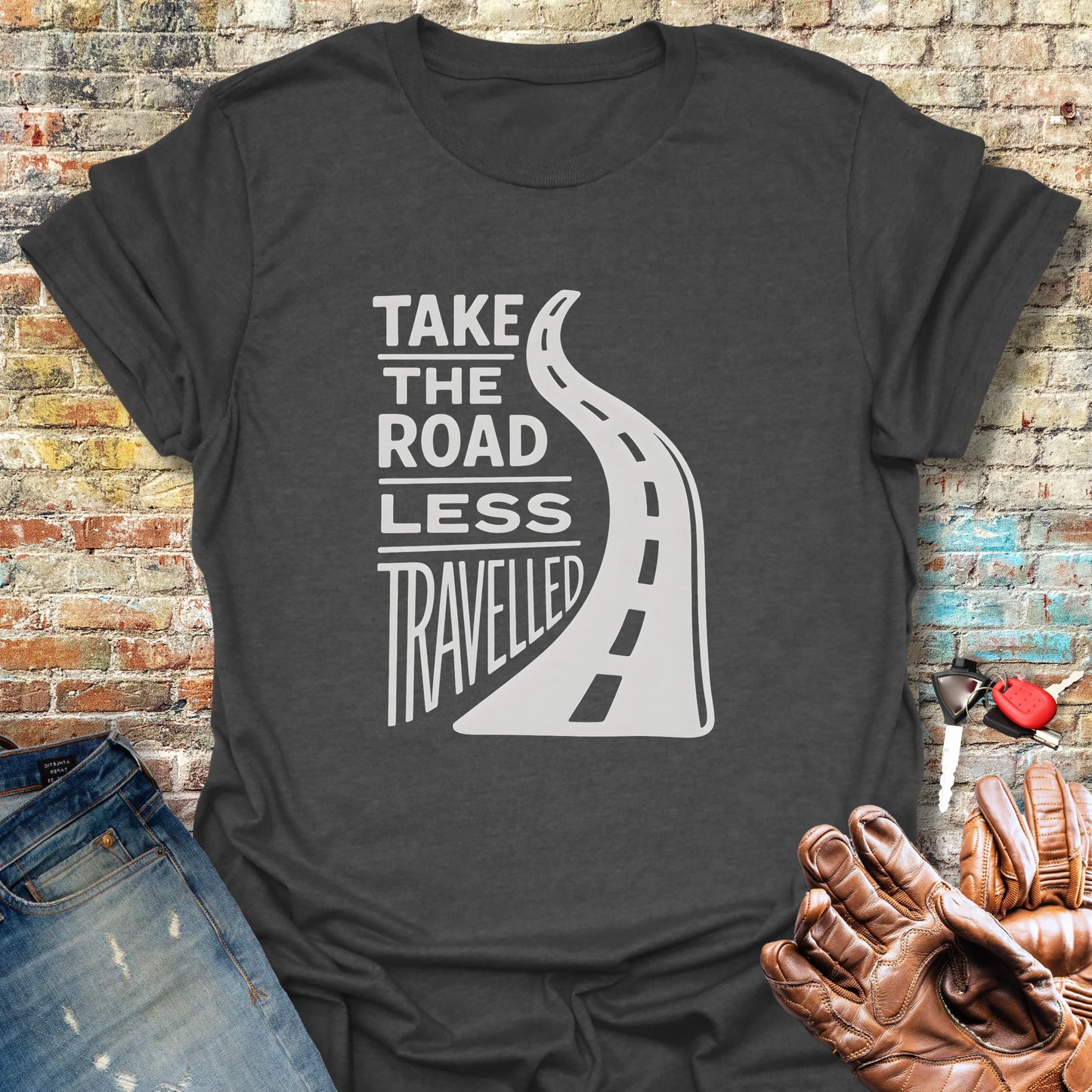 Road Less Travelled T-Shirt - Dark Heather